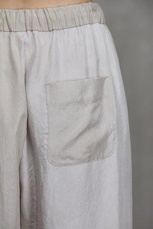 Straight Leg Drawstring Trousers Antique White