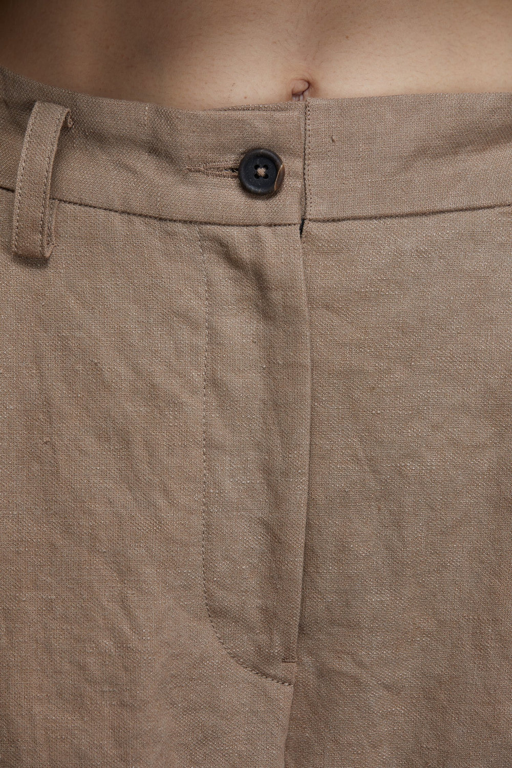 Pleated Wide Leg Trousers Faded Terracotta