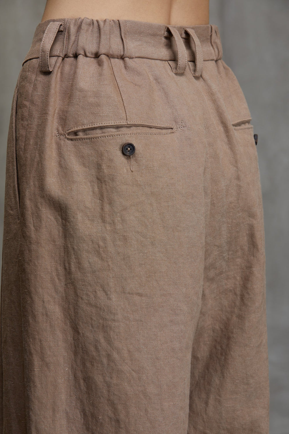 Pleated Wide Leg Trousers Faded Terracotta