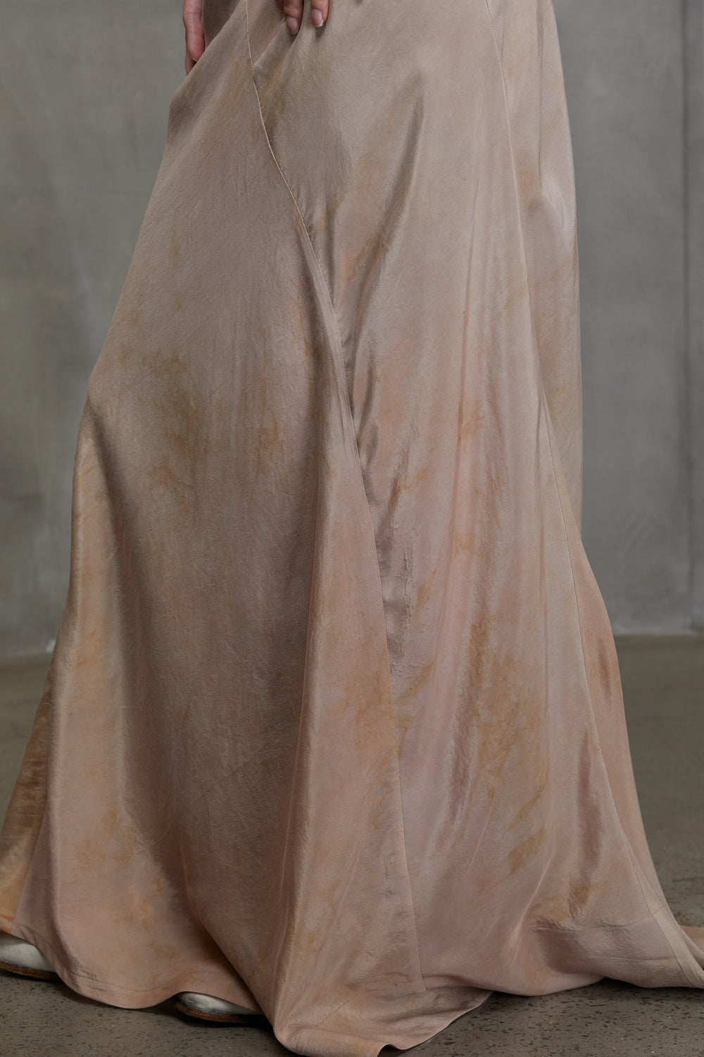 Y Shaped Back Strap Long Dress Faded Copper Rose