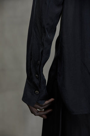 Symmetrical Front Piece Shirt Black
