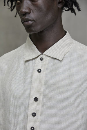 Distressed Slim Shirt Antique White