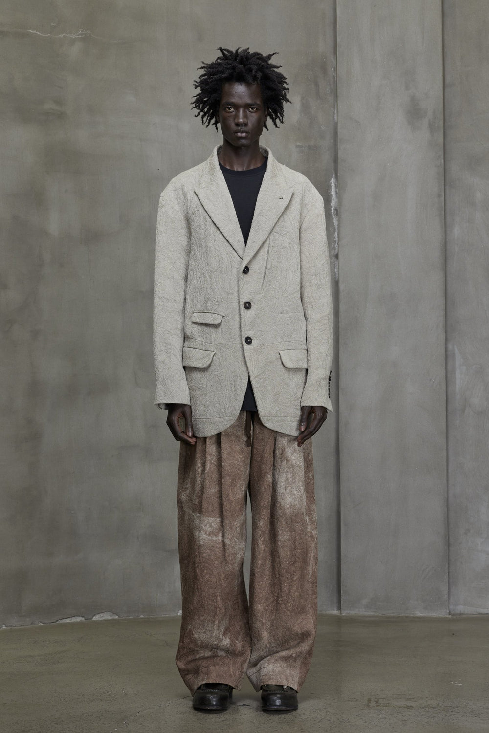 Classic Raw Edge Seam Blazer Dust