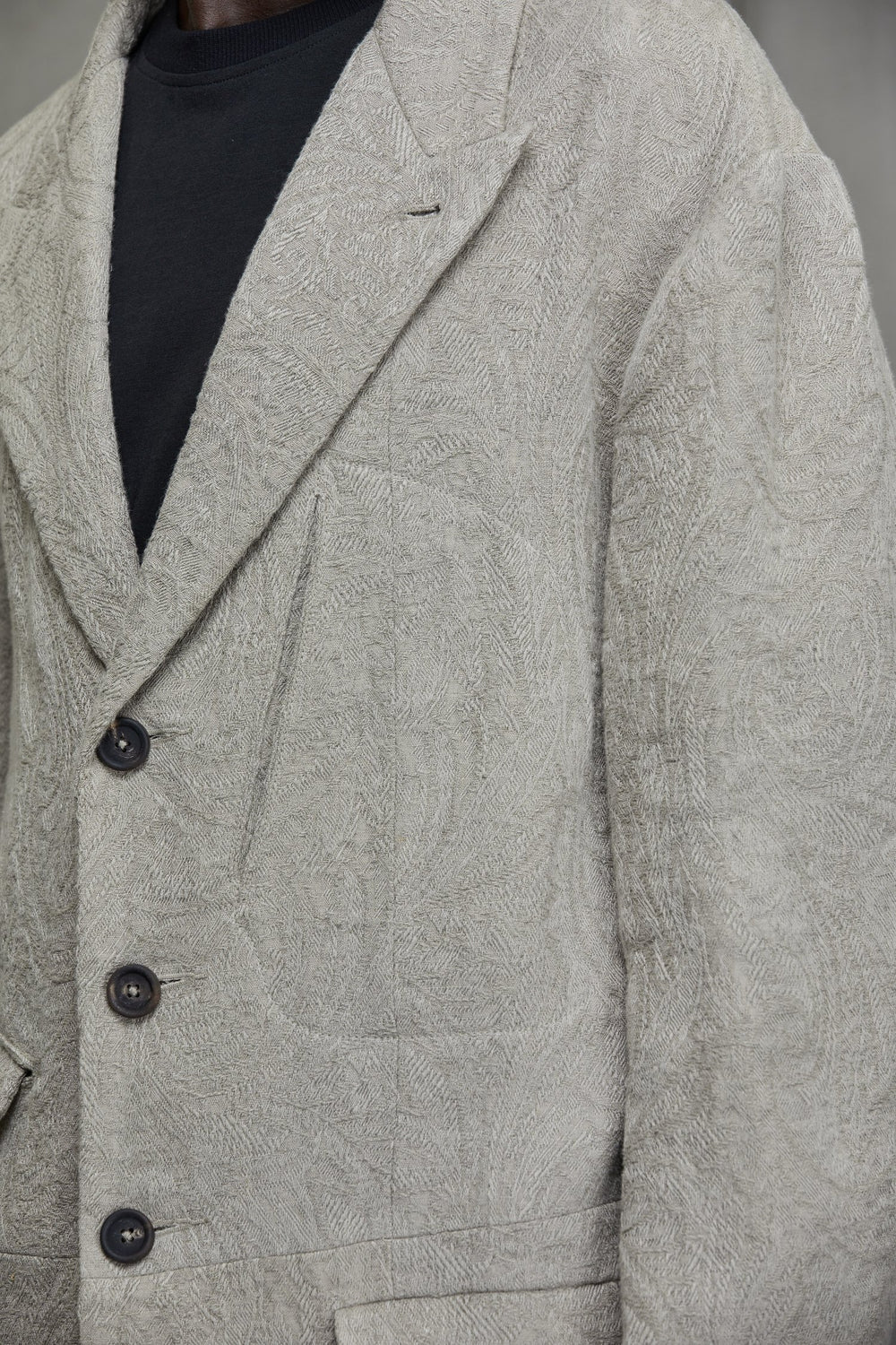 Classic Raw Edge Seam Blazer Dust