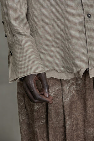 Distressed Slim Shirt Faded Terracotta