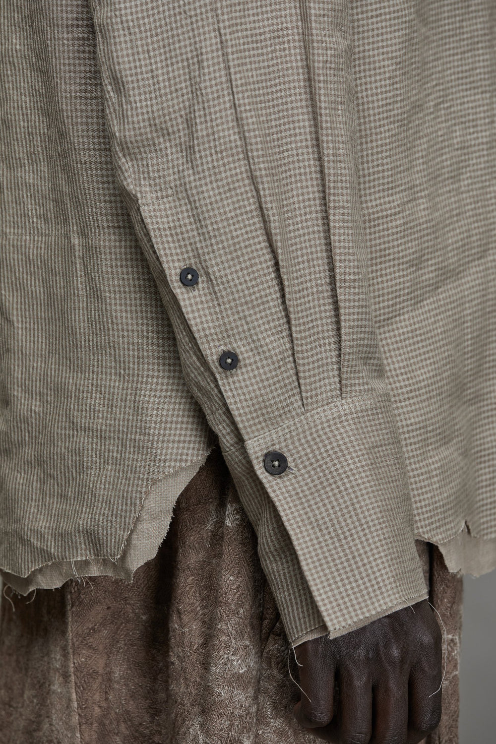 Distressed Slim Shirt Faded Terracotta