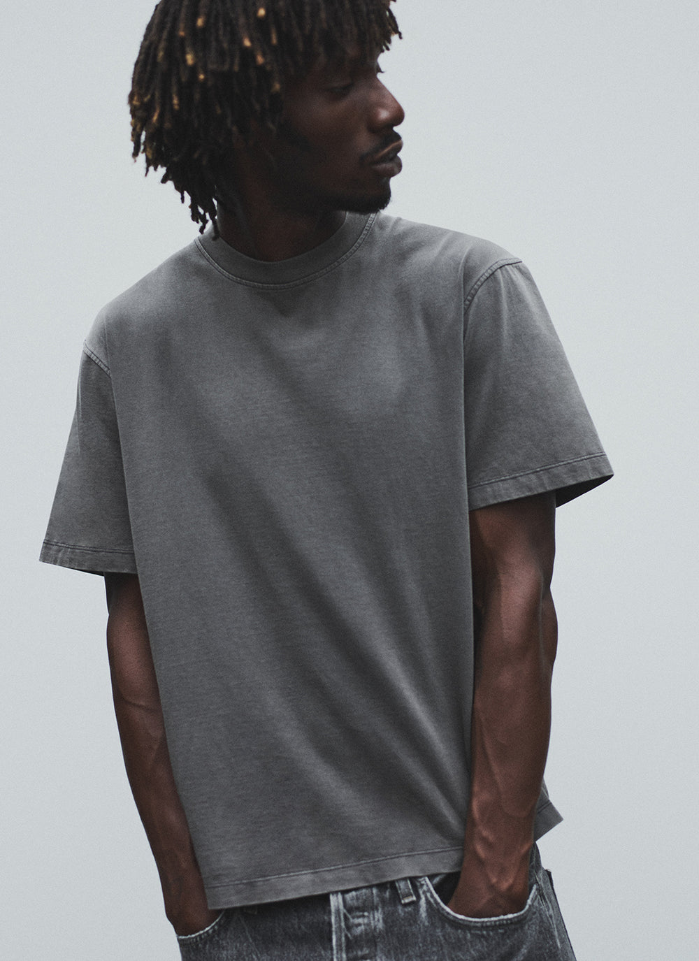 Asha Mock Neck Tee Fracture