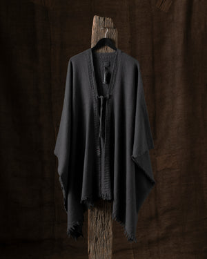 1820 Long Pucco Wrap VT Cashmere Old Black