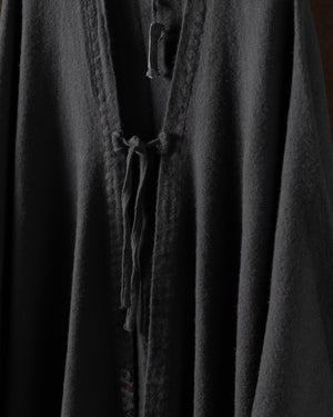1820 Long Pucco Wrap VT Cashmere Old Black