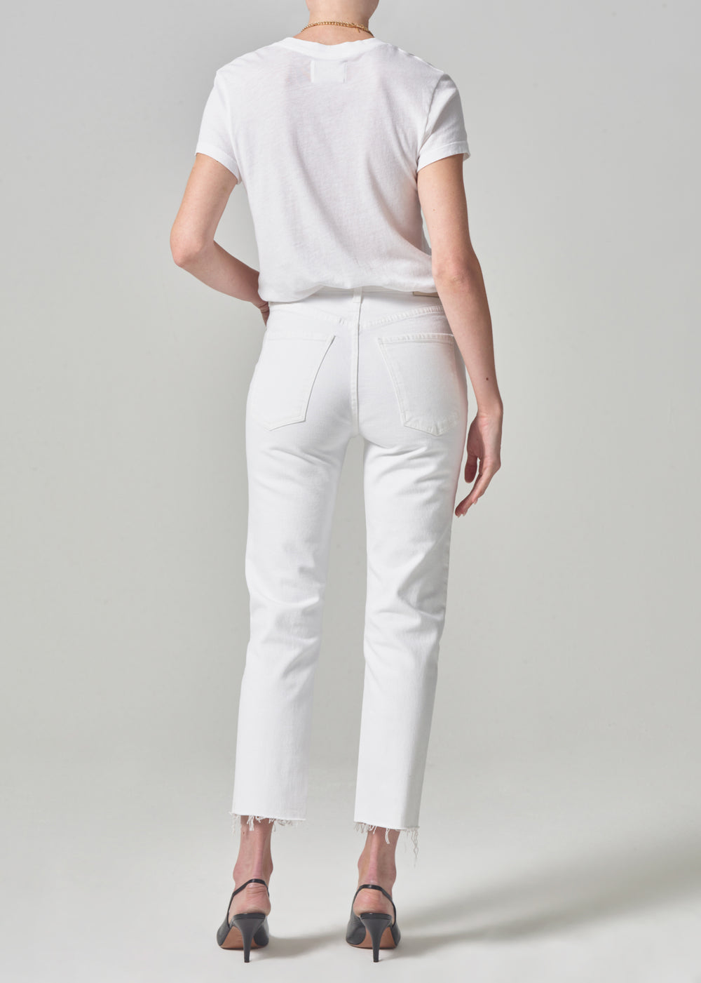 Daphne Crop High Rise Stovepipe 26.5" in Lucent