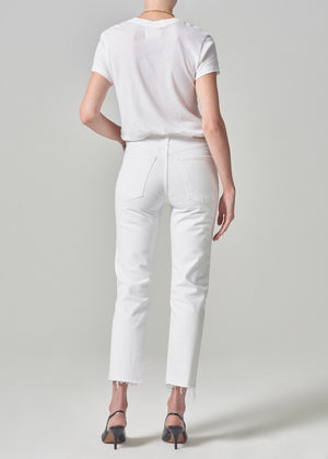 Daphne Crop High Rise Stovepipe 26.5" in Lucent