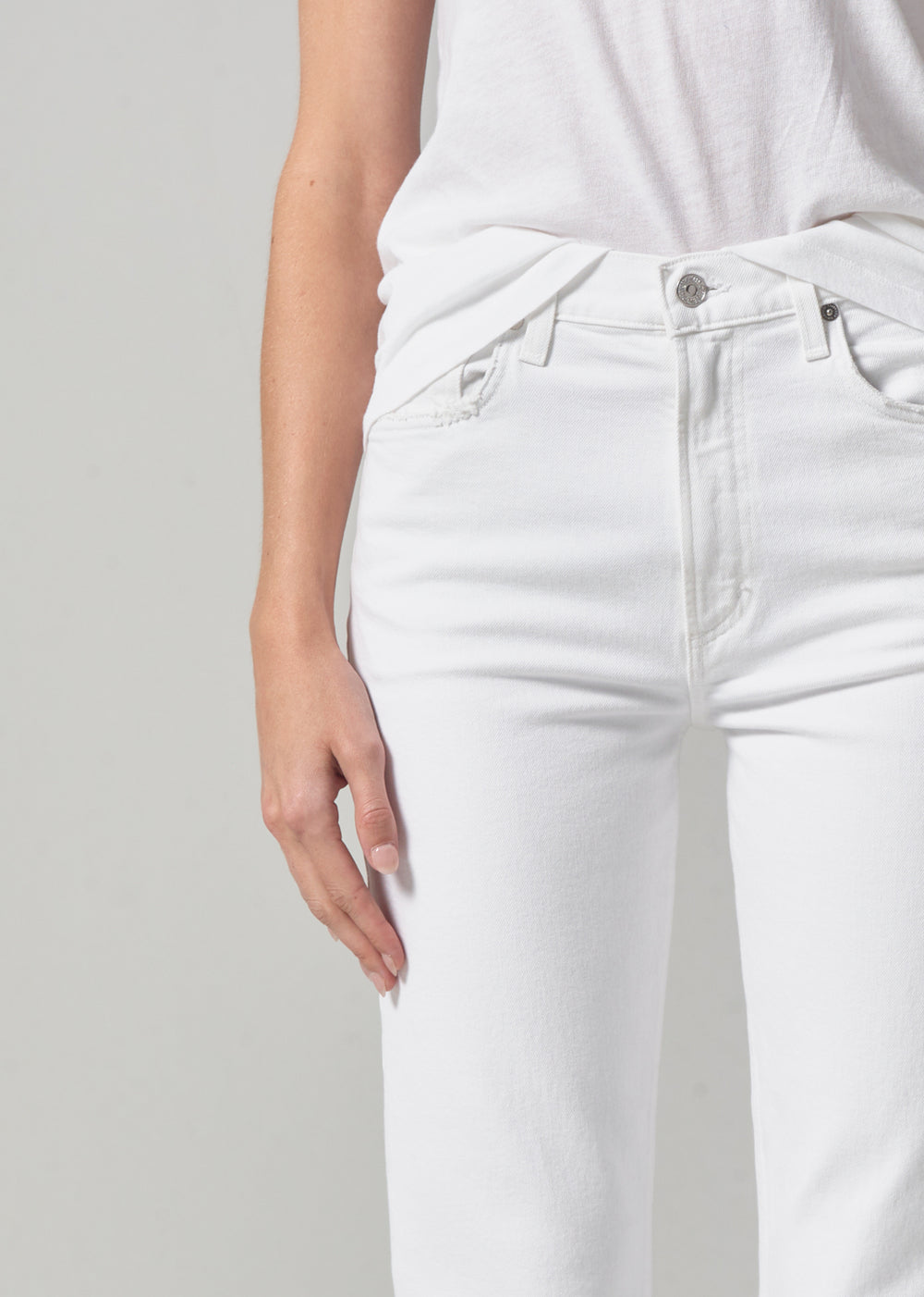 Daphne Crop High Rise Stovepipe 26.5" in Lucent