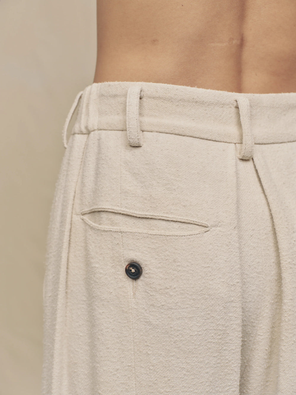 Wide Leg Trousers with Pull Tabs