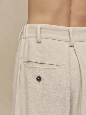 Wide Leg Trousers with Pull Tabs