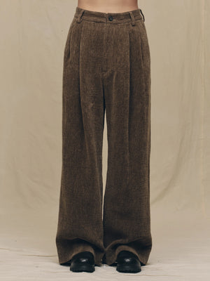 Chenille Cloth Straight Leg Trousers