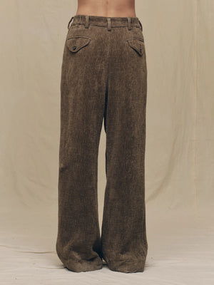 Chenille Cloth Straight Leg Trousers