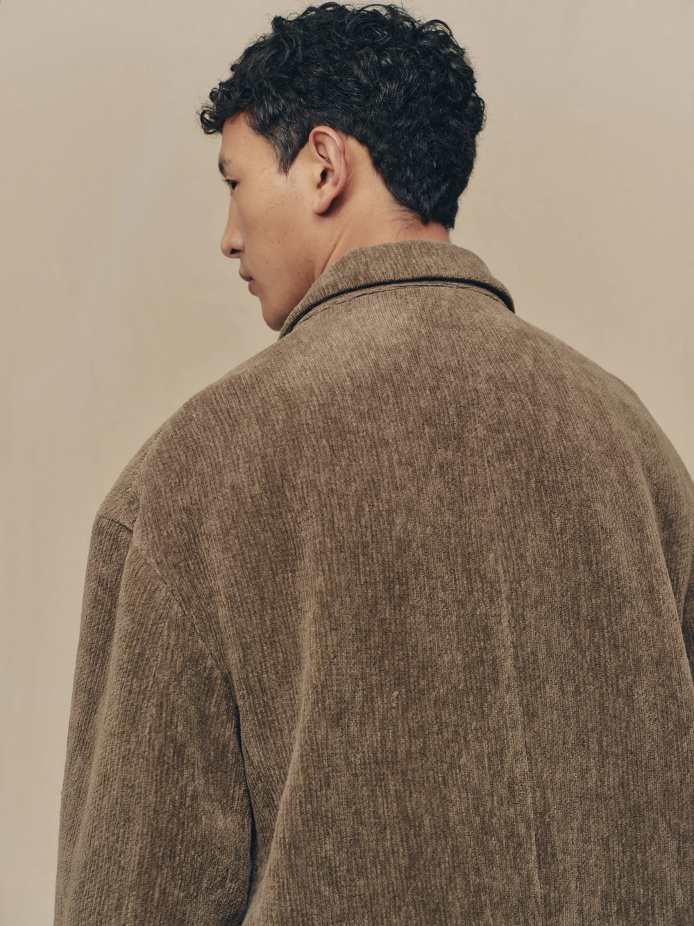 Chenille Cloth Double Breasted Long Coat