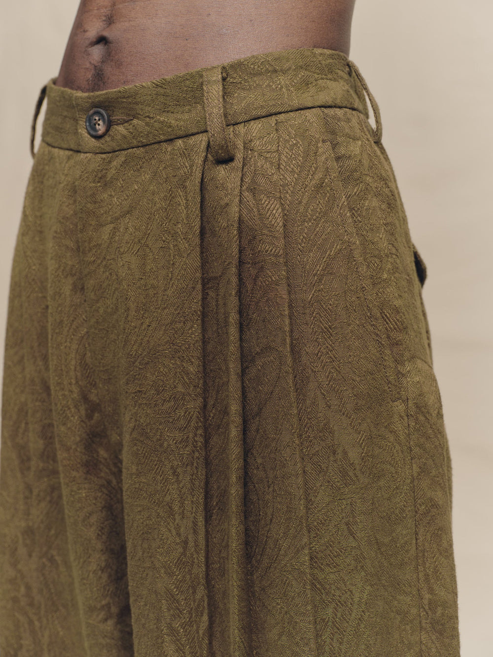 Jacquard Cropped Trousers