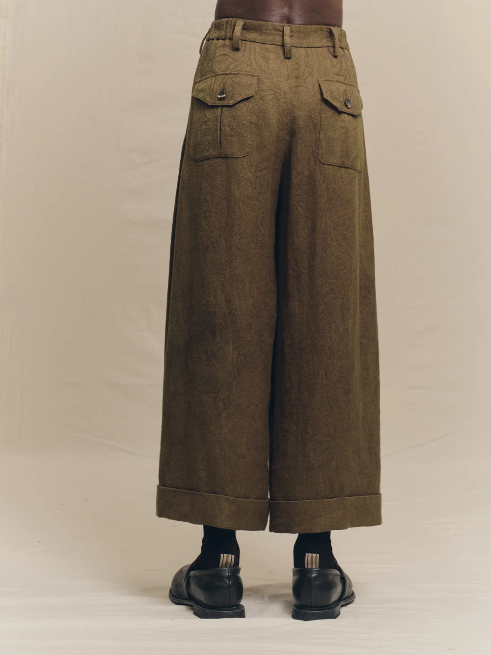Jacquard Cropped Trousers