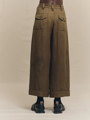 Jacquard Cropped Trousers