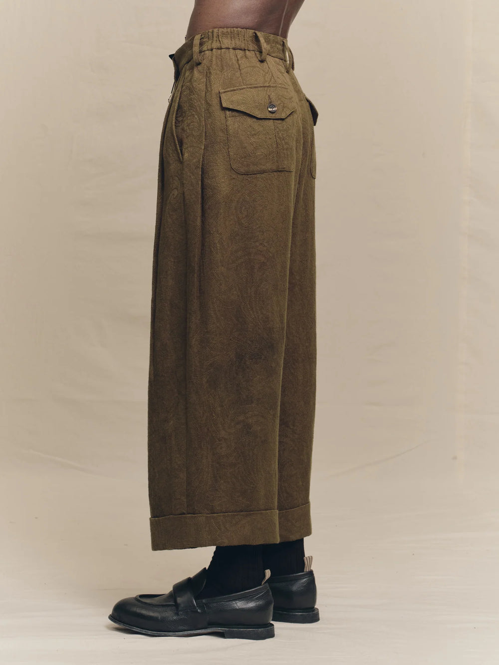 Jacquard Cropped Trousers