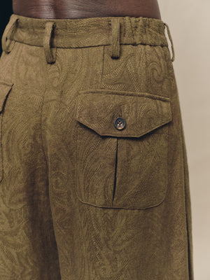 Jacquard Cropped Trousers