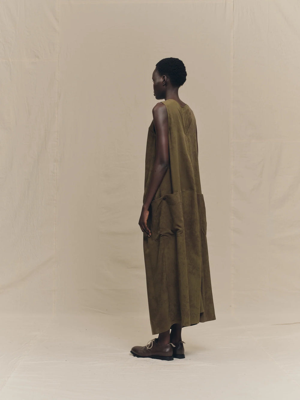 Sleeveless Gathered Dress