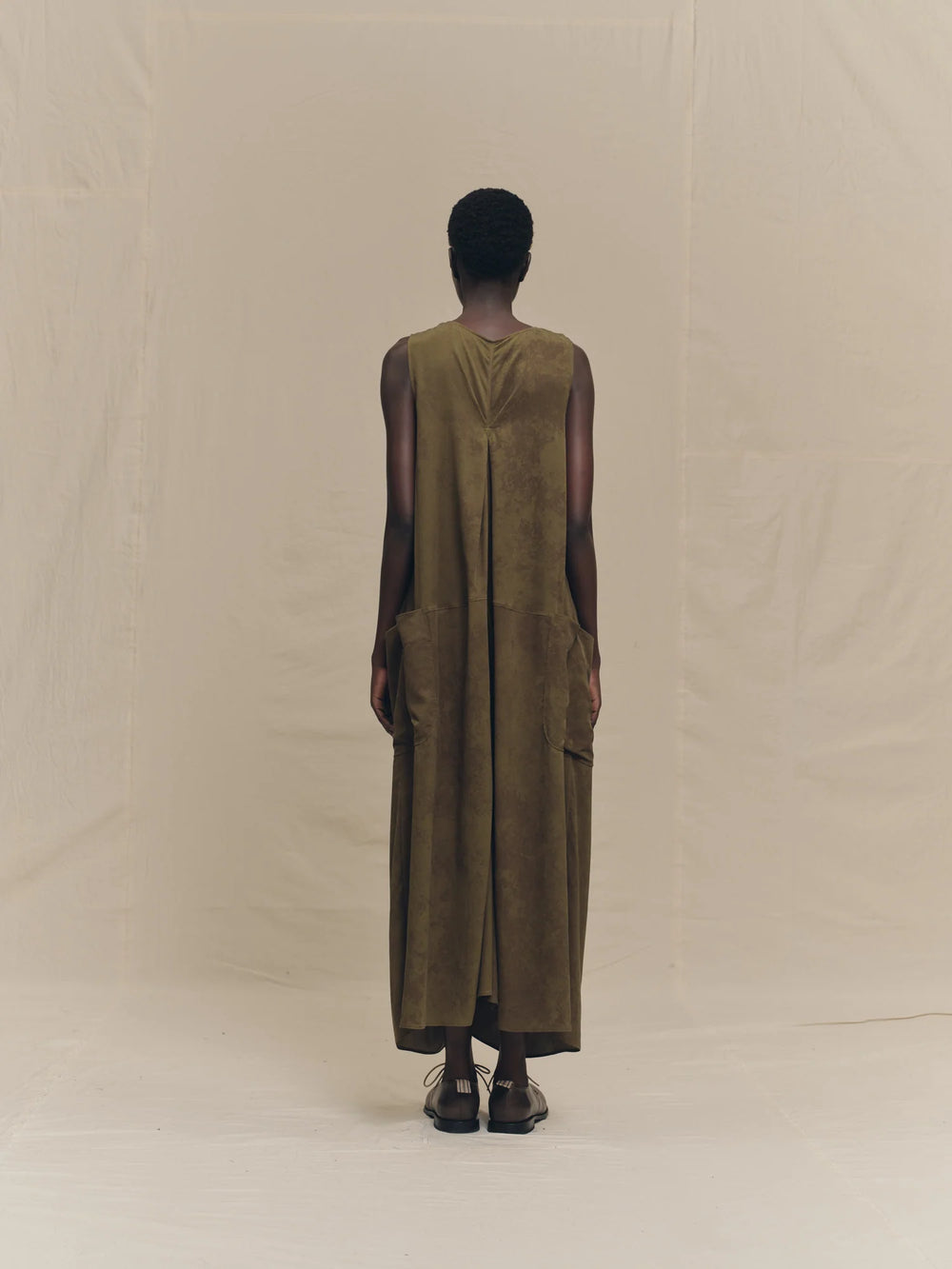 Sleeveless Gathered Dress