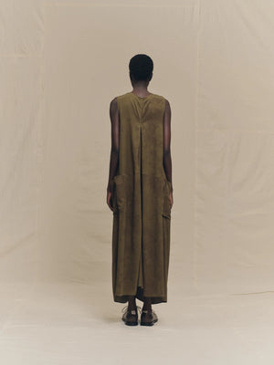 Sleeveless Gathered Dress