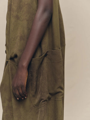 Sleeveless Gathered Dress