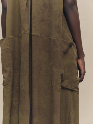 Sleeveless Gathered Dress