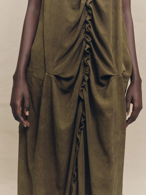Sleeveless Gathered Dress