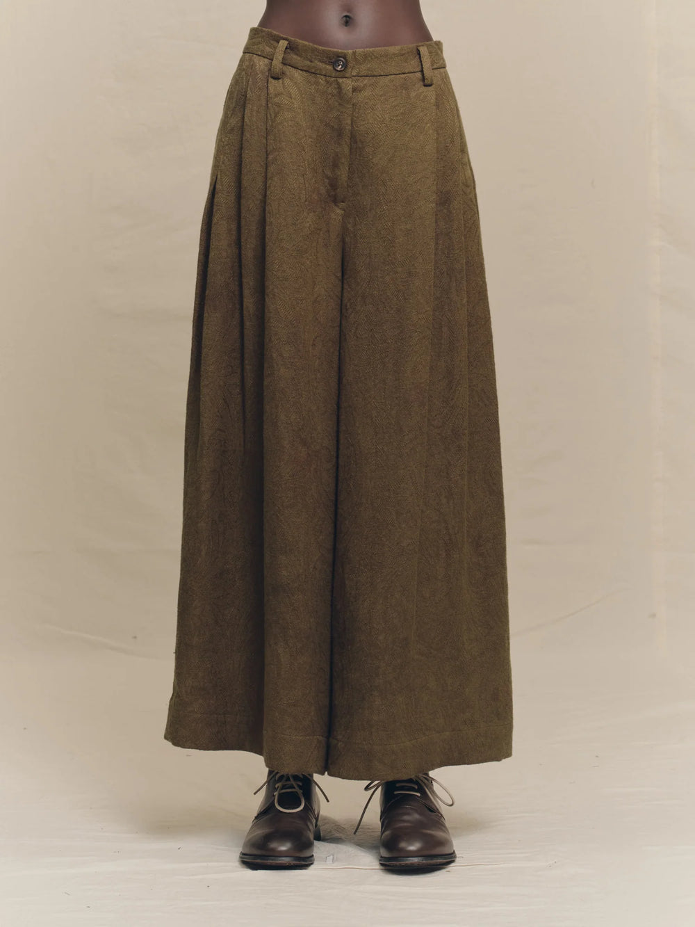 Jacquard Wide Leg Trouser