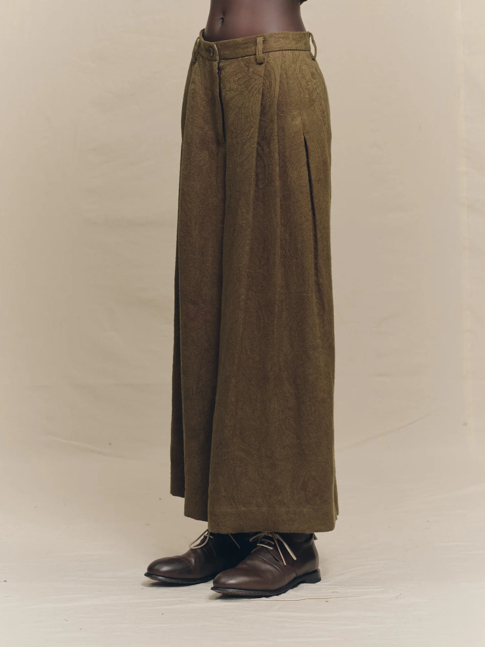 Jacquard Wide Leg Trouser