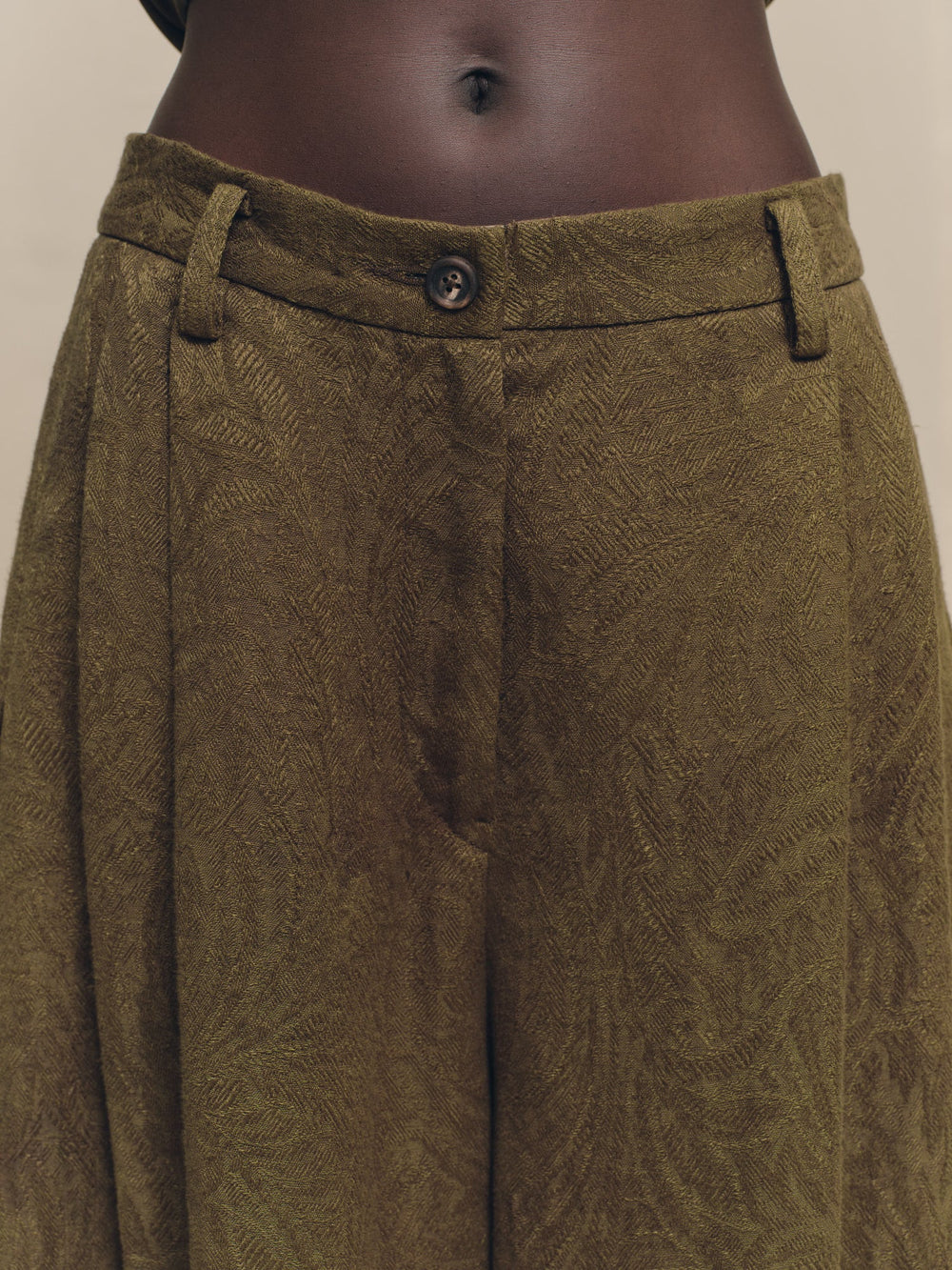 Jacquard Wide Leg Trouser