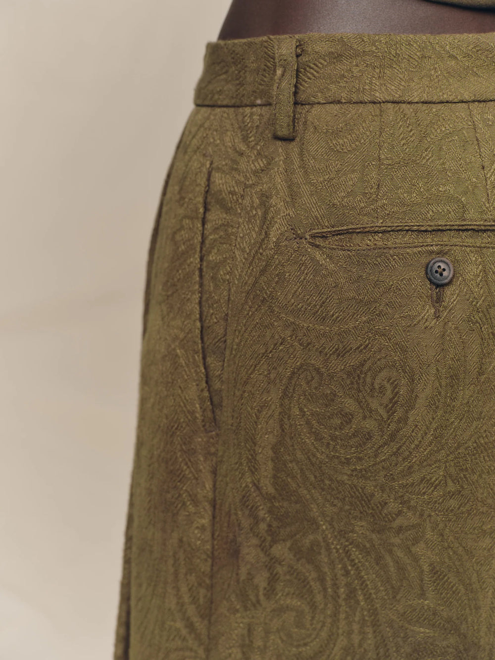 Jacquard Wide Leg Trouser