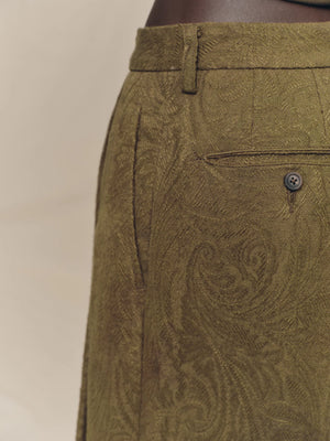 Jacquard Wide Leg Trouser