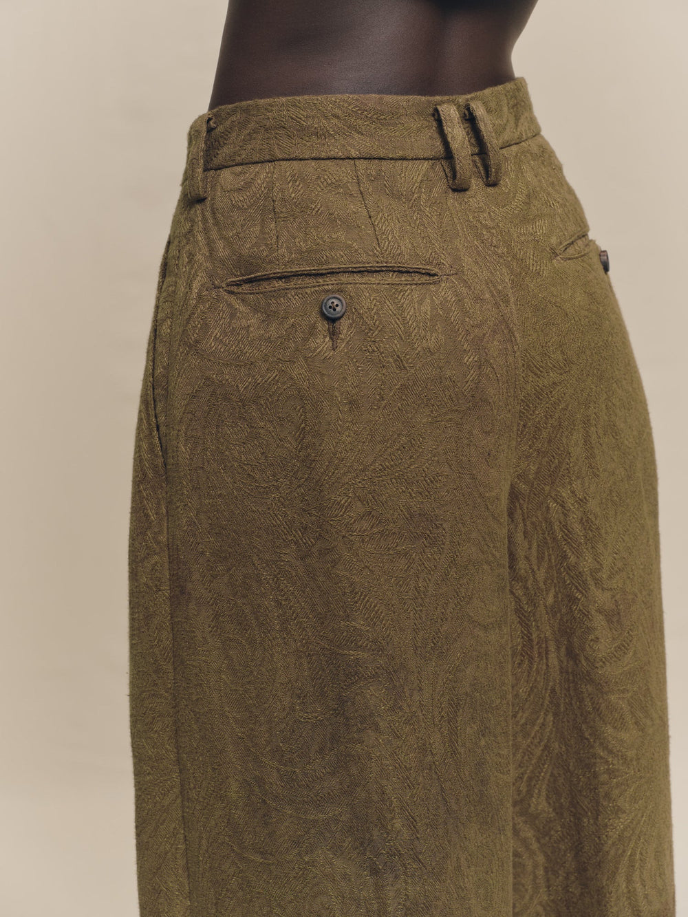 Jacquard Wide Leg Trouser