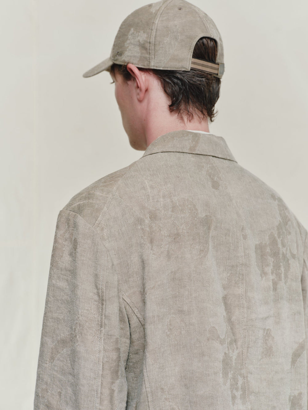 Double-Dyed Jacquard Three Button Blazer