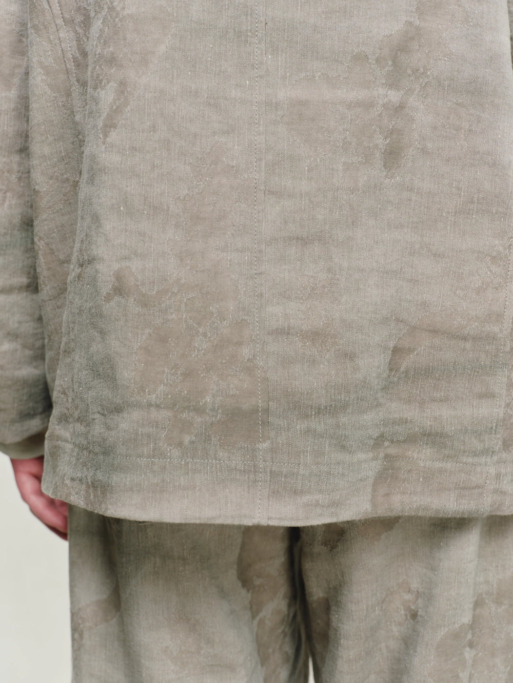 Double-Dyed Jacquard Three Button Blazer