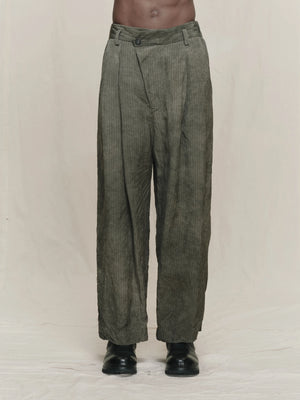 Drop Crotched Pleated Trousers