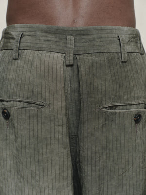 Drop Crotched Pleated Trousers