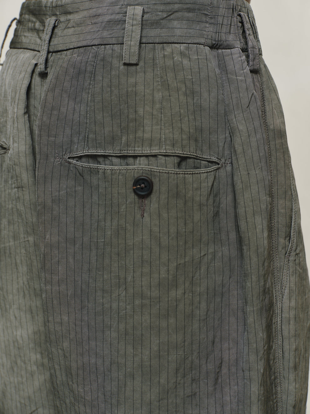 Drop Crotched Pleated Trousers