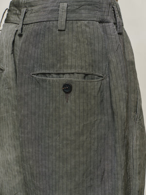Drop Crotched Pleated Trousers