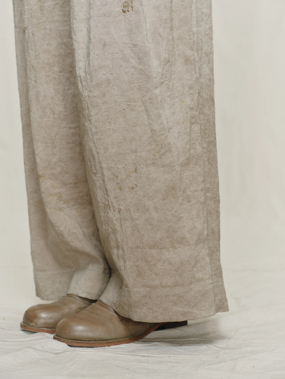 Gold Leaf High Waist Belted Trousers