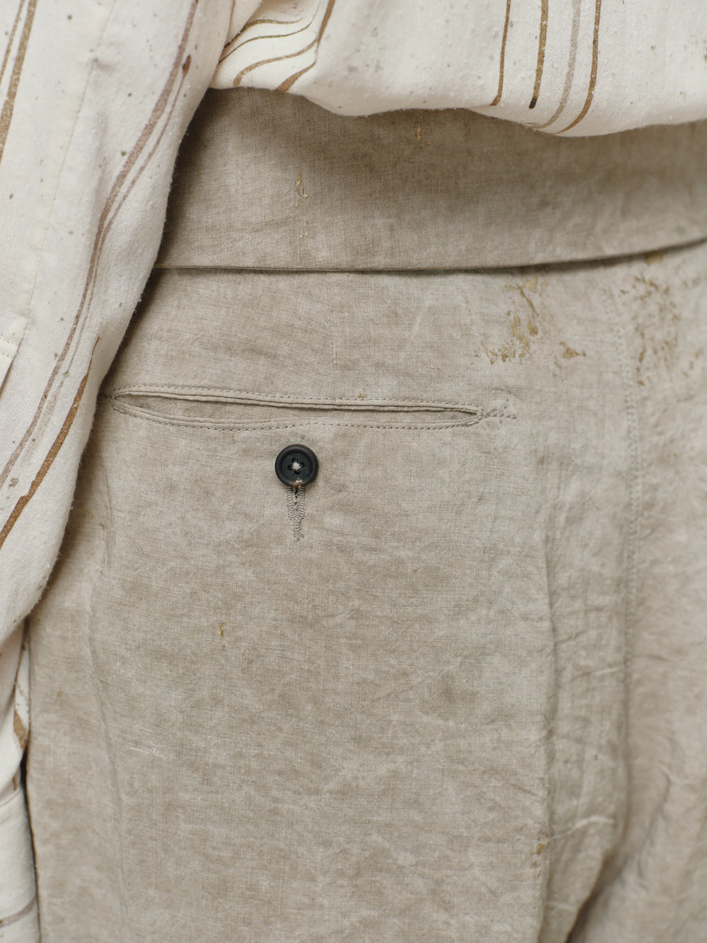 Gold Leaf High Waist Belted Trousers