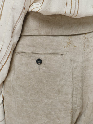 Gold Leaf High Waist Belted Trousers