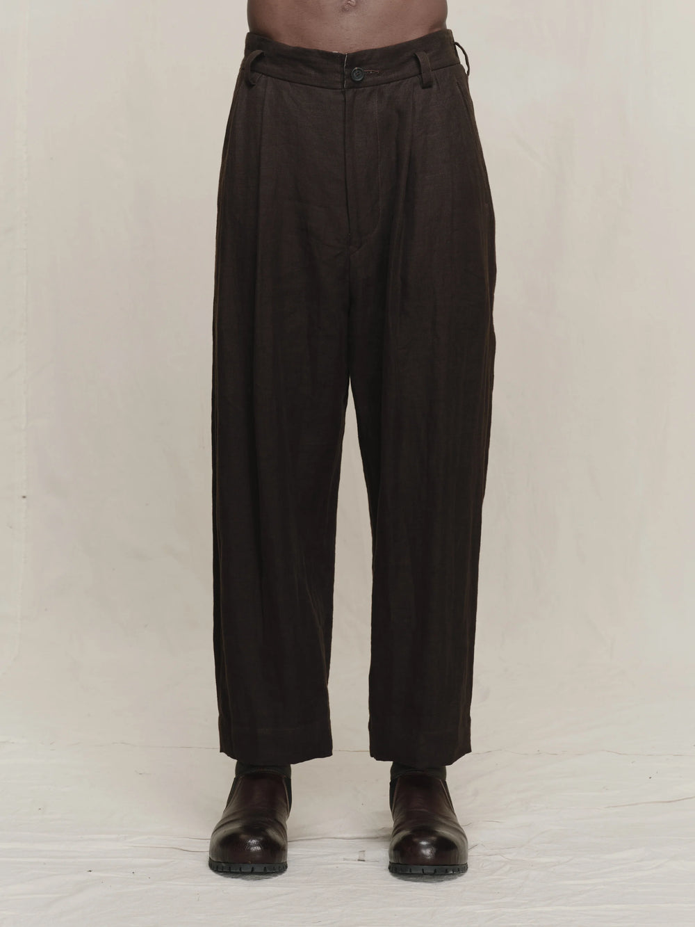 Drop Crotched Tapered Trousers