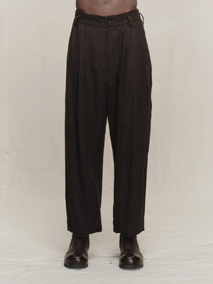 Drop Crotched Tapered Trousers