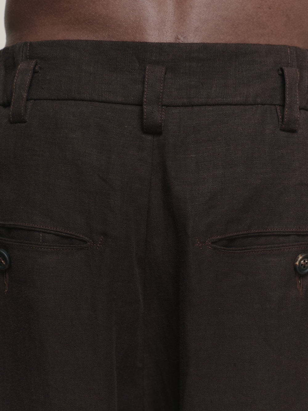 Drop Crotched Tapered Trousers